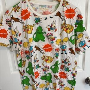 Nickelodeon All-Over Print Hey Arnold! & Friends Tee - White/Multicolor